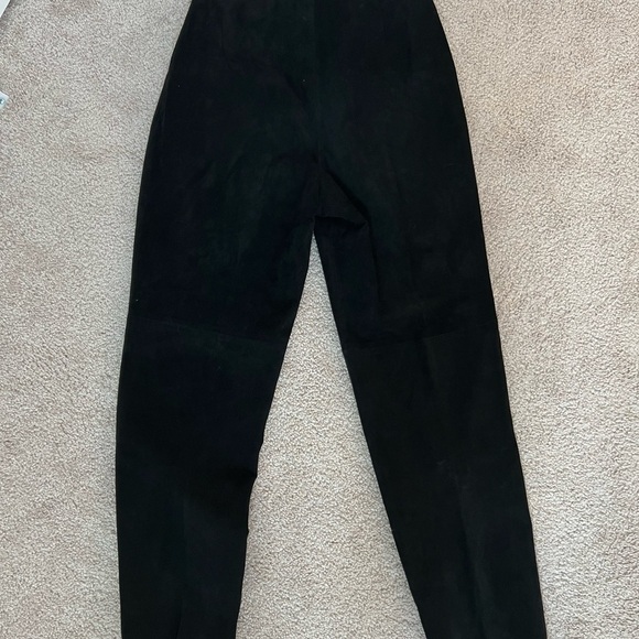 pia Rucci Vintage Women’s Black Genuine Leather Pants Size Medium - Picture 4 of 5